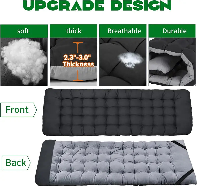 ✨ Foldable Camping Bed with Mattress ✨