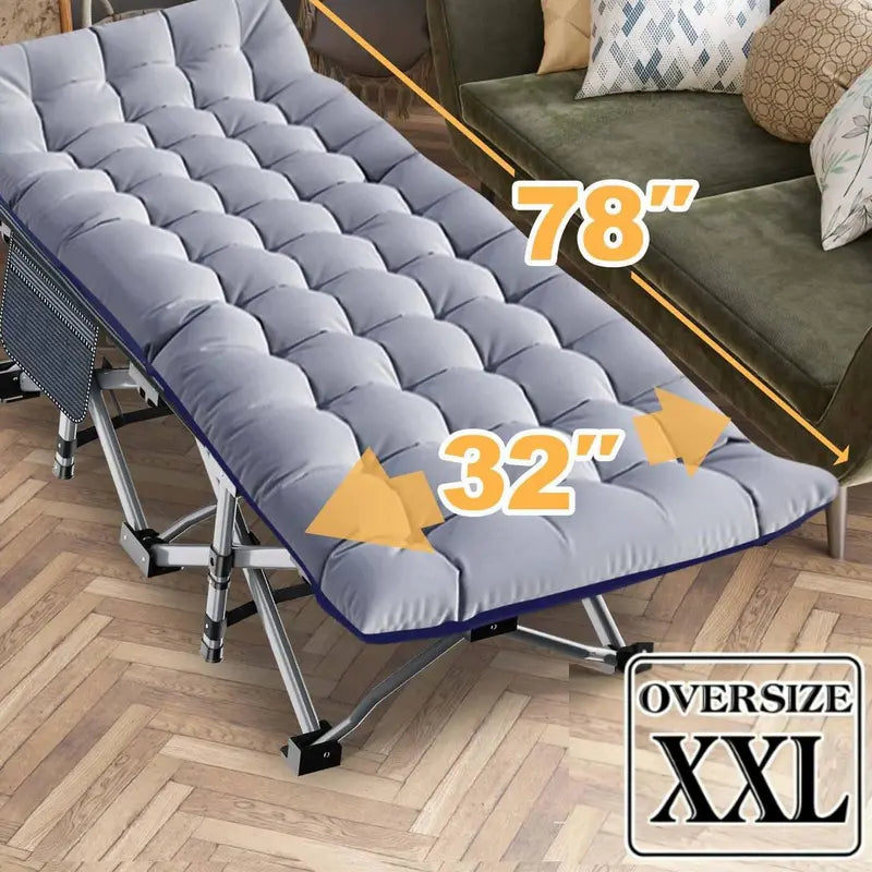 ✨ Foldable Camping Bed with Mattress ✨