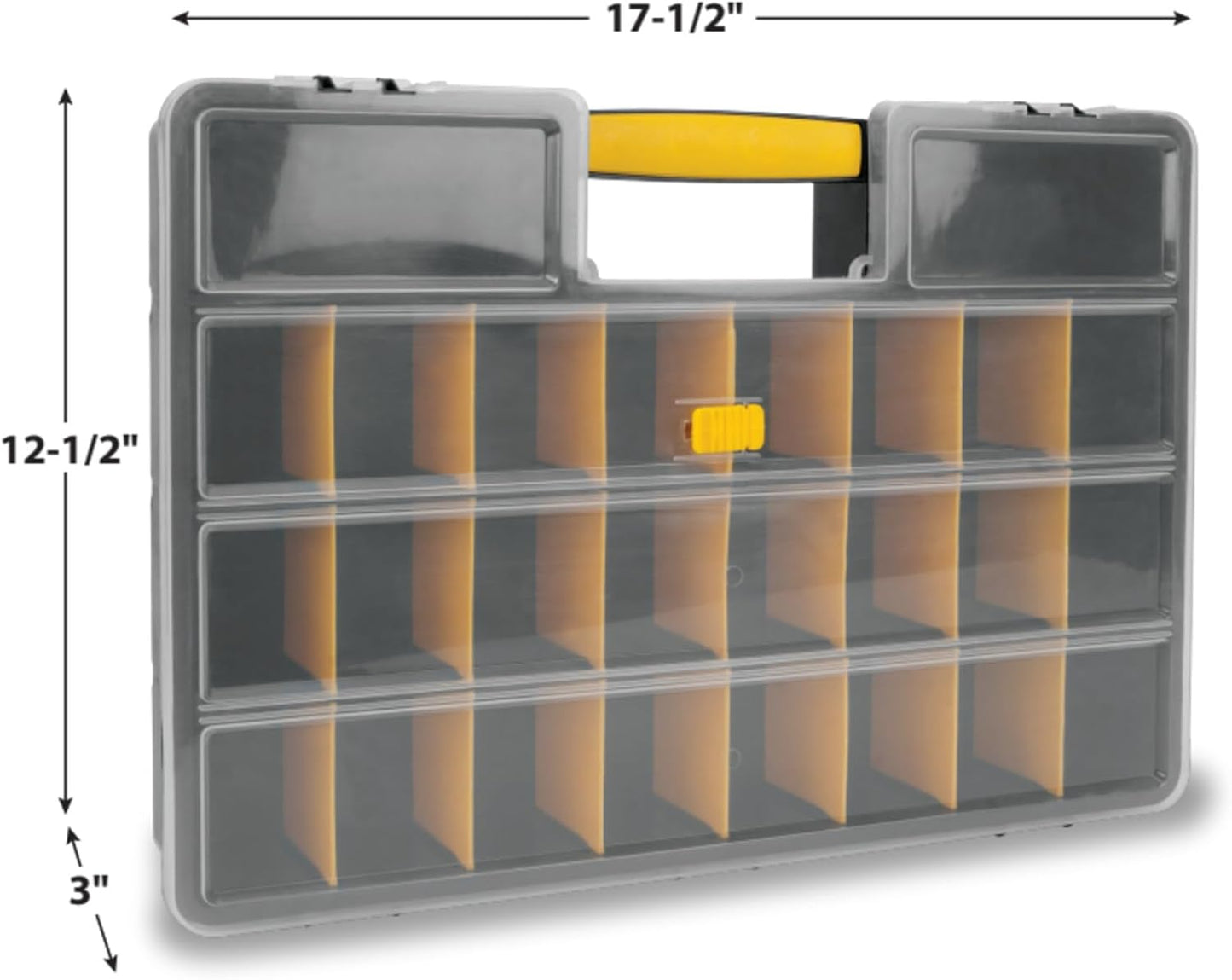 Performance Tool W54037 Werkzeugkoffer mit 26 verstellbaren Fächern und Trennwänden – Robuster Schraubenkasten aus Kunststoff für Muttern, Schrauben und Kleinteile