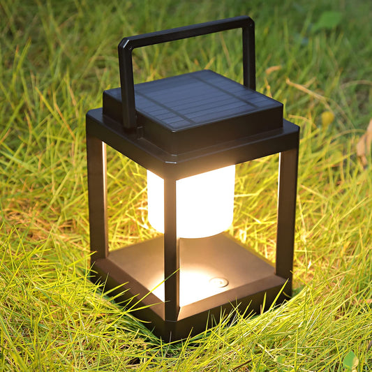 Outdoor-Tischlampe, helle LED-Nachttischlaterne, tragbare wiederaufladbare Solarlampe wasserdicht, Touch-Control-Außenlampen kabellos, dekorativ für Terrasse/Spaziergänge/Lesen/Camping