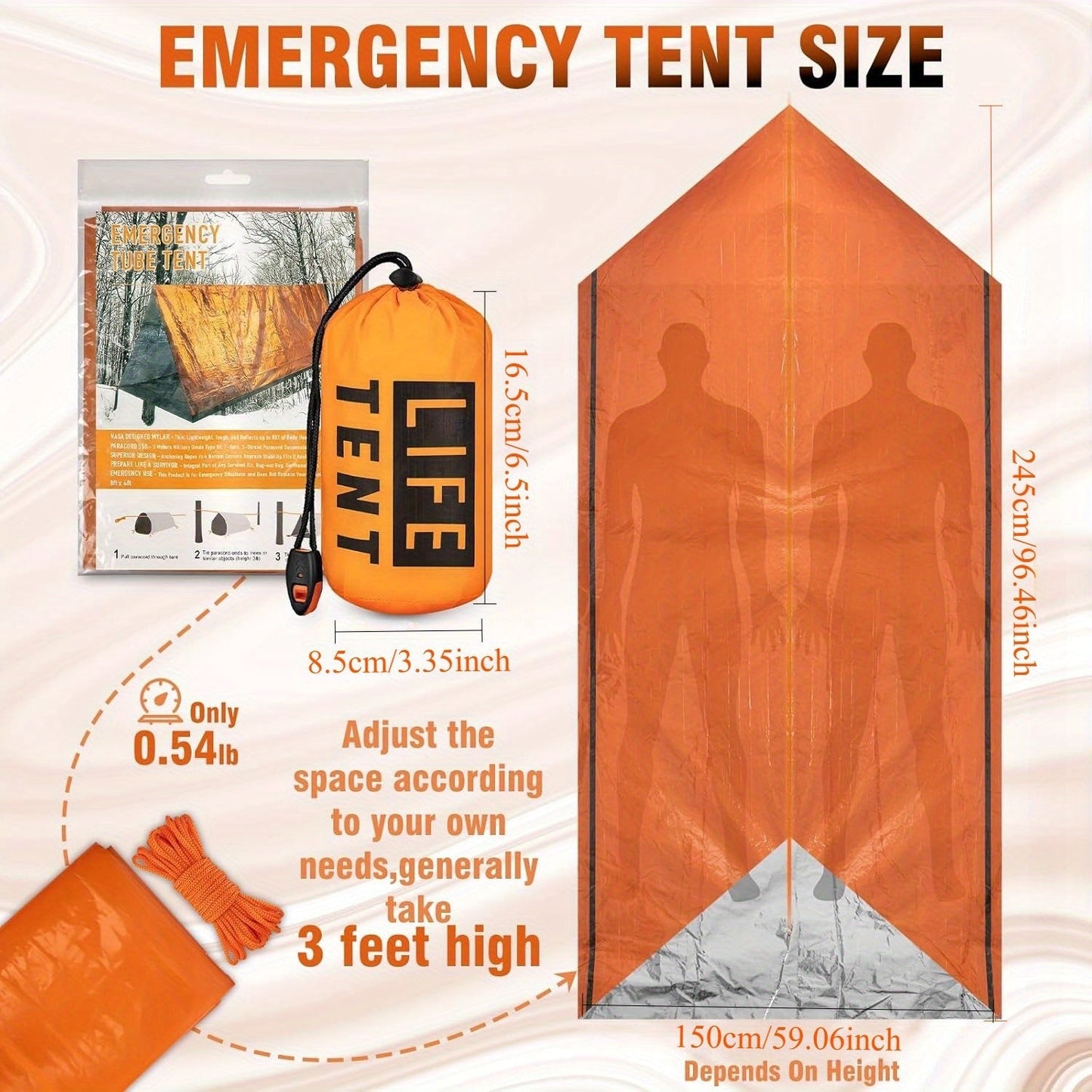 Überlebenszelt-Set für Outdoor-Camping