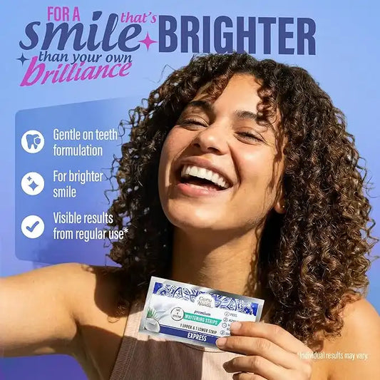 Teeth Whitening Strips – Coconut Oil & Non-Slip Tech For Shimmering White Smiles Without Sensitivity